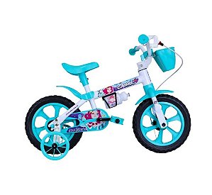 BICICLETA ARO 12 FEMININA CAIRU MINI SEREIA BCO/AZUL TIFFANY