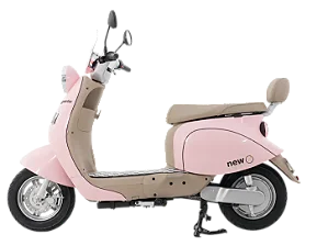 BICICLETA SCOOTER ELETRICA CAP 1000W ROSA/ BEGE B-LITIO 60V (BIKERNAUTA)