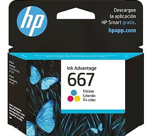 Cartucho de Tinta HP 667 Colorido Original
