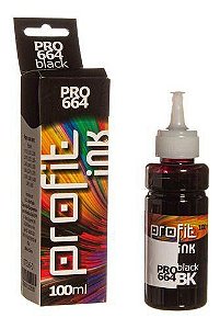 Tinta Profit 664 Preto Compatível Impressoras Epson