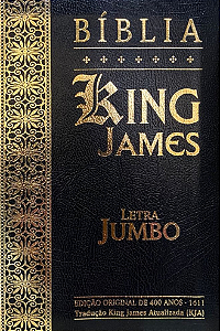 Bíblia Sagrada Letra Jumbo | KJA | Capa Covertex Preta