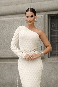 Vestido Tricot Escama