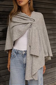 Poncho Tricot Colorado