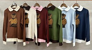 Tricot Urso Sobreposição