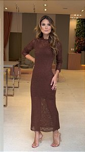 Vestido Tricot Rendado