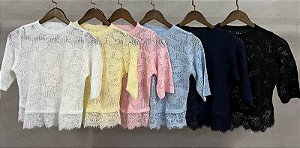 Blusa Tricot Rendada