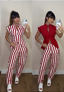Calça Balloon Listras