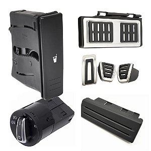 Porta Copos Pedaleira Interruptor Farol Vw Polo Hatch Sedan