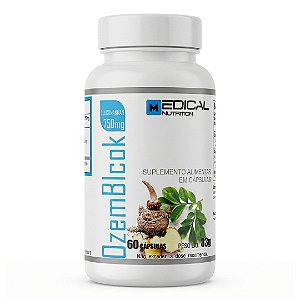 Ozem Block 60 Cápsulas Glucomannan para Saciedade, Emagrecimento e Intestino - Medical Nutrition
