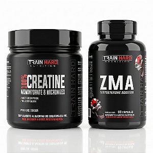 Combo Creatina Monohidratada Pura 300g + ZMA Testo Booster