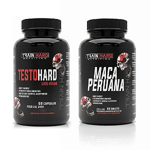 Combo Libido e Vitalidade Máxima: Maca Peruana 60 Cápsulas + Testo Hard 60 Caps