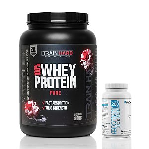Combo Whey Protein 100% Concentrado 900g + Abdômem Lipo & Drene Termogênico 60 Cápsulas