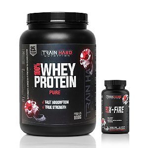Combo Whey Protein Concentrado 900g + X-Fire 420 Termogênico 60 Cápsulas