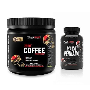 Combo Zero Coffee 450g Pré Treino Sem Cafeína + Maca Peruana 60 Cápsulas Pré Hormonal