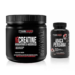 Combo Creatina 100% Pura 300g + Maca Peruana 60 Cápsulas Otimização Hormonal Natural