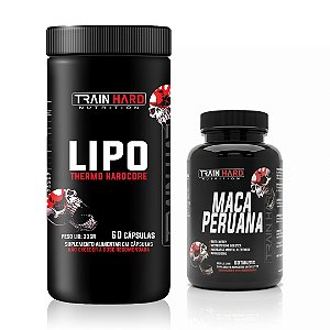 Combo Lipo Thermo Hardcore 60 Cápsulas Termogênico + Maca Peruana 60 Cápsulas Pré Hormonal