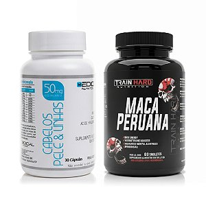 Combo Colágeno Cabelo, Pele e Unhas 30 Cápsulas + Maca Peruana 60 Caps Pré Hormonal