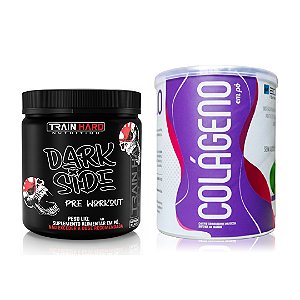 Combo Colágeno Hidrolisado e Vitamina C 300g + Dark Side Pré Treino Energia, Foco e Queima Gordura 210g