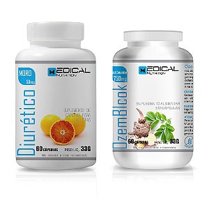 Combo Ozem Block 60 Cápsulas + Diurético 50mg Laranja Moro 60 Caps |Controle de Apetite e Desinchaço