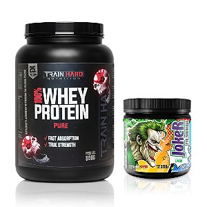 Combo Whey Protein Concentrado 900g + Joker Pré Treino 300g | Energia e Foco Extremos | Ganho e Recuperação Muscular