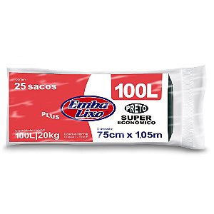 Saco de Lixo 100L Plus