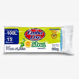 Saco de Lixo 100L Neutralizador de Odores Citrus