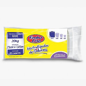 Saco de Lixo 100L Neutralizador de Odores Lavanda