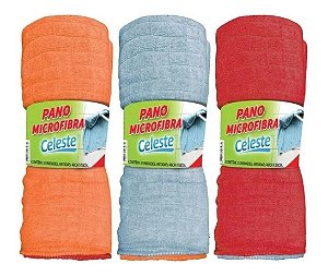 Kit 3 Panos de Chão Microfibra Celeste