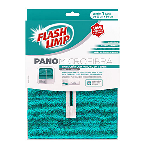 Pano Microfibra Para Chão com Furo 60cmx80cm Flash Limp