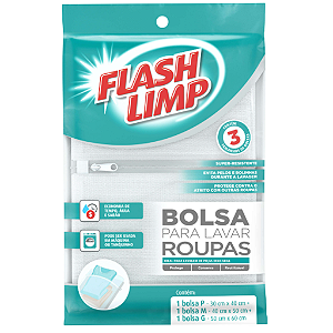 Bolsa Para Lavar Roupas 3 Peças P,M,G Flash Limp