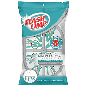 Mini Varal Oval 8 Prendedores Flash Limp