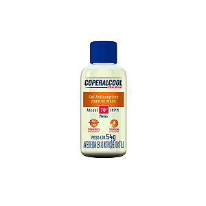 Gel Higienizador de Mãos Coperalcool Bacfree Melão 70°INPM 54g