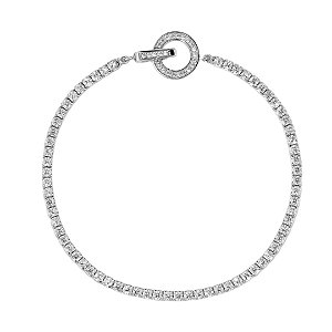 Pulseira Riviera Redondo Prata Cravejado