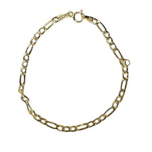 Pulseira Ouro Elos Alternada