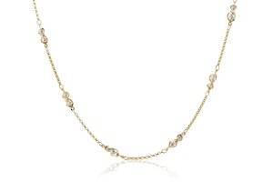 Colar com Corrente de Mini Pérolas Banho de Ouro 18k