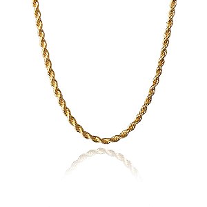 Pulseira Cordão Baiano 3,0 Banho de Ouro 18k