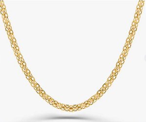 Corrente Malha Bismarck Em Ouro Amarelo 18k - 60 Cm
