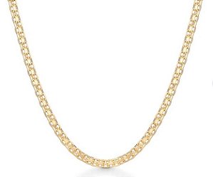 Corrente Malha Bismarck Em Ouro Amarelo 18k - 45 Cm