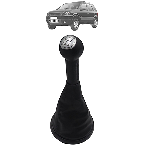 Manopla Coifa Ecosport 2003 A 2006 Preta C/Aro Preto e Bola