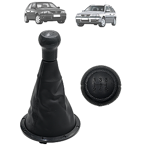 Kit Manopla e Coifa Câmbio Base Aro Preto Gol G3 1999 A 2005