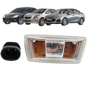 Lanterna Pisca Seta Lateral Paralama Esquerdo Vectra Cobalt Spin Com Soquete