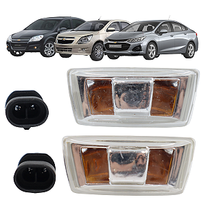 Par Lanterna Pisca Seta Lateral Paralama Vectra Cobalt Spin Com Soquete