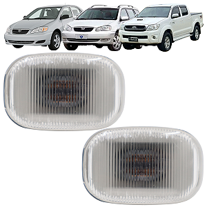 2 Lanterna Lateral Pisca Paralama Corolla Fielder Hilux SW4 Com Soquete Cristal
