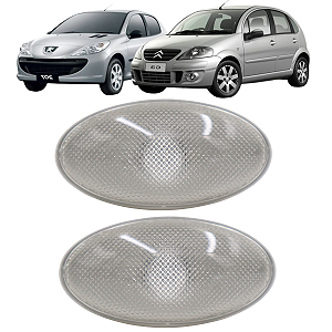 Par Lanterna Lateral Paralama Pisca Seta Citroen C3 Peugeot 206 Sem Soquete