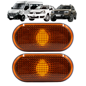 Par Lanterna Pisca Seta Lateral Âmbar Clio Duster Kangoo Master