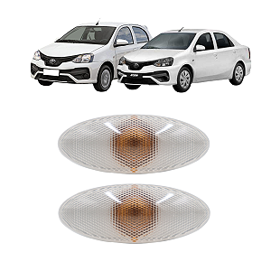Par Lanterna Pisca Seta Lateral Paralama Toyota Etios Etios Sedan Com Soquete