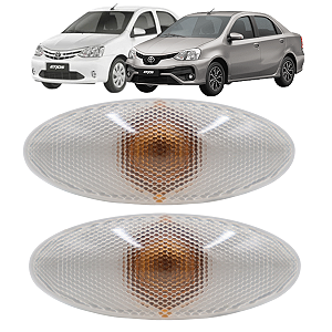 Par Lanterna Pisca Seta Lateral Paralama Toyota Etios Etios Sedan Com Soquete