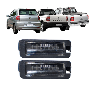 Par De Lanterna Luz De Placa Gol G6 Fox Saveiro G5 G6 G7 Com Soquete