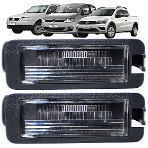 Par De Lanterna Luz De Placa Gol G6 Fox Saveiro G5 G6 G7 Com Soquete