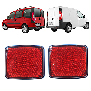 Par Refletor Olho Gato Parachoque Traseiro Doblo Cargo Doblo 2010 A 2014